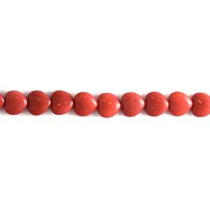 G46-015 8mm Hearts - Red Opaque