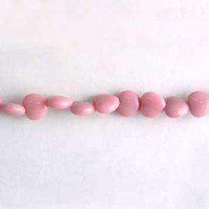 G46-074 8mm Hearts - Pink Opaque