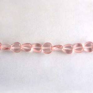 G46-172 8mm Hearts - Peach Transparent