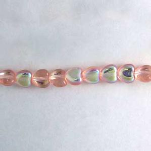 G46-372 8mm Hearts - Peach AB