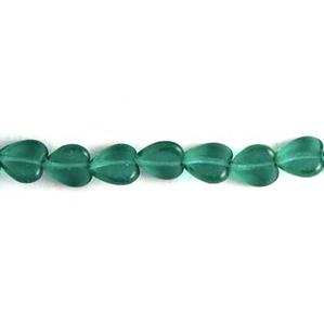 G47-158 10mm Hearts - Teal Transparent