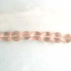 G47-172 10mm Hearts - Peach Transparent