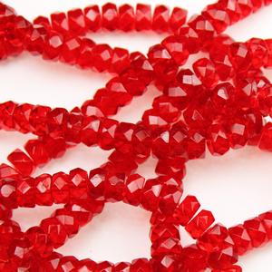 G521-117 Russian Faceted Copies - Red Transparent
