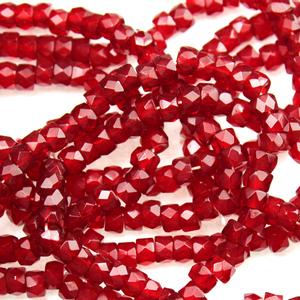 G522-114 Russian Faceted Copies - Red Transparent