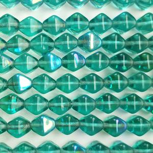 G53-355 8mm Bi-Cone - Green Turquoise AB