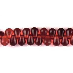 G55-117 Tiny Tim Teardrops - Ruby Transparent