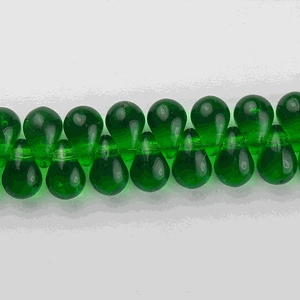 G55-145 Tiny Tim Teardrops - Green Transparent