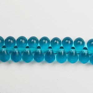 G55-156 Tiny Tim Teardrops - Dk. Green Aqua Trans
