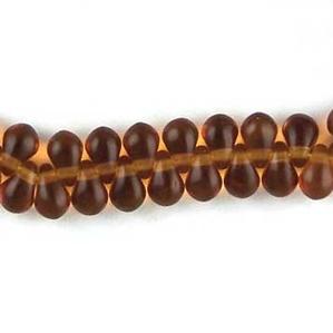 G55-195 Tiny Tim Teardrops - Brown Transparent