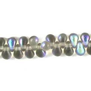 G55-303 Tiny Tim Teardrops - Gray Transparent AB