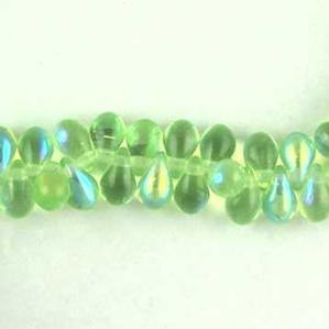 G55-342 Tiny Tim Teardrops - Peridot AB
