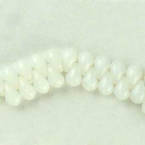G55-705 Tiny Tim Teardrops - White Opal