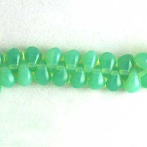 G55-744 Tiny Tim Teardrops - Light Jade Opal