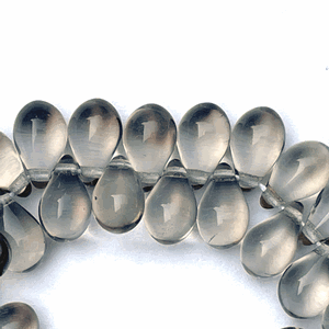 G56-103 6x9mm Teardrop - Gray Transparent