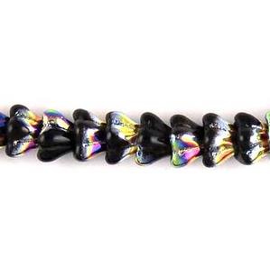 G59-301 Glass Bell-Flower - Black AB