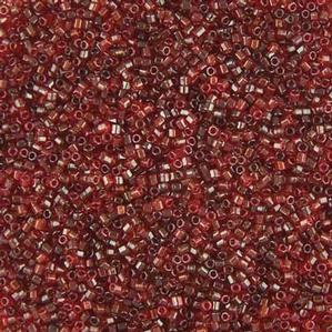 G6-114 15/0 Hex Cut - Dark Red Transparent