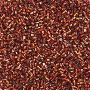 G6-214 15/0 Hex Cut - Dark Red Silverlined