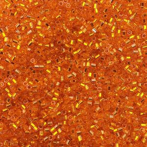 G6-225 15/0 Hex Cut - Orange Silverlined