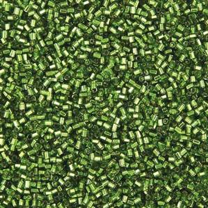 G6-244 15/0 Hex Cut - Light Olive Silverlined