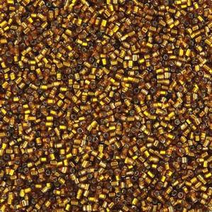 G6-295 15/0 Hex Cut - Brown Silverlined