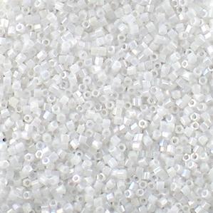 G6-305 15/0 Hex Cut - White Opaque Iris