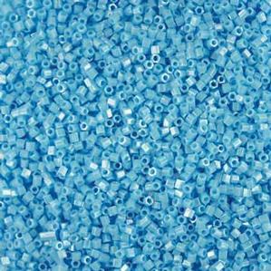 G6-363 15/0 Hex Cut - Light Blue Opaque Iris
