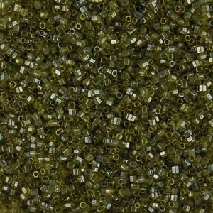 G6-642 15/0 Hex Cut - Lt. Olive Green Luster