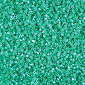 G6-655 15/0 Hex Cut - Turquoise Opaque Luster