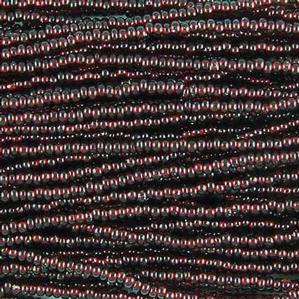 G7-214 11/0 Seed - Dark Red Silverlined