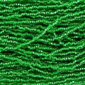 G7-243 11/0 Seed - Light Green Silverlined