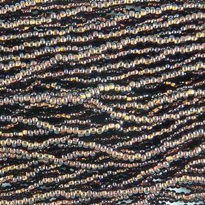 G7-297 11/0 Seed -  Dark Brown Silverlined