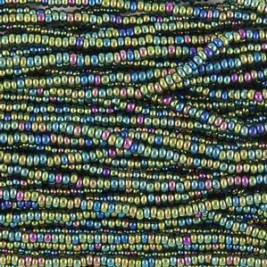 G7-349 11/0 Seed - Dark Green Iris