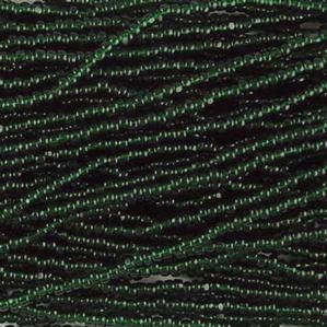 G7C-149 11/0 Charlotte Cut Bead - Dark Forest Green Tr