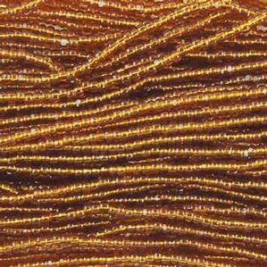 G7C-194 11/0 Charlotte Cut Bead - Amber Transparent