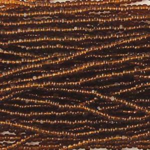 G7C-197 11/0 Charlotte Cut Bead - Dark BrownTrans