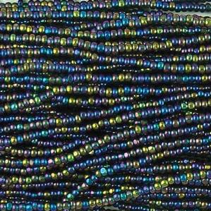 G7C-348 11/0 Charlotte Cut Bead - Green Iris