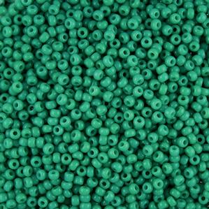 G7J-052  11/0 Seed Pale Turquoise Green Opaque