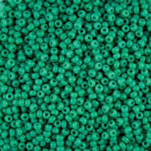 G7J-054  11/0 Seed Turquoise Green Opaque