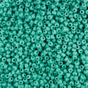 G7J-055  11/0 Seed Turquoise Opaque