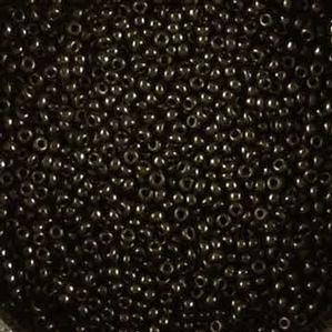 G7J-098  11/0 Seed Dark Brown Opaque