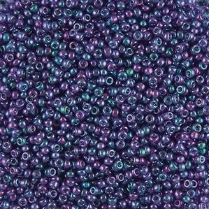 G7J-1685  11/0 Seed Purple/Aqua Luster