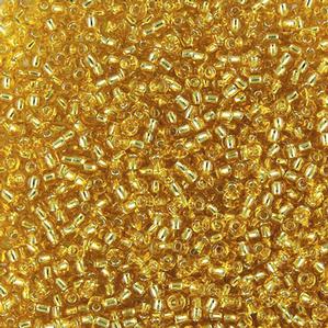 G7J-200  11/0 Seed Gold Silverlined