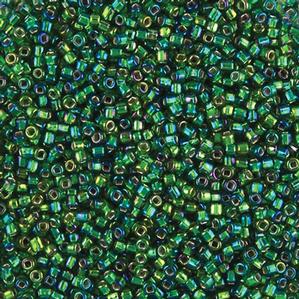 G7J-2345  11/0 Seed Green Silverlined Iris