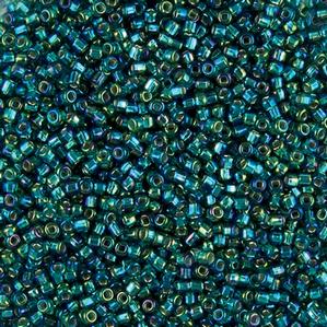 G7J-2358  11/0 Seed Teal Silverlined  Iris