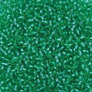 G7J-255  11/0 Seed Turquoise Green Silverlined