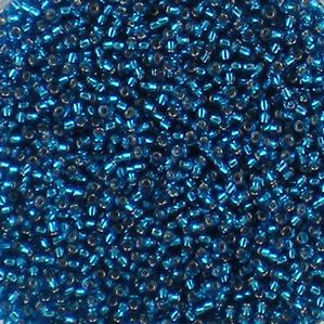 G7J-257 11/0 Seed Capri Blue Silverlined