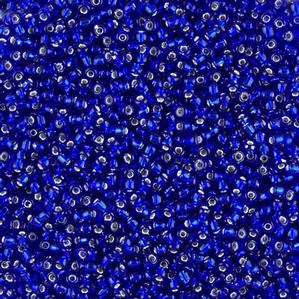 G7J-268  11/0 Seed Cobalt Silverlined