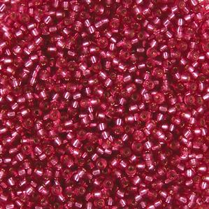 G7J-276  11/0 Seed Dark Rose Silverlined