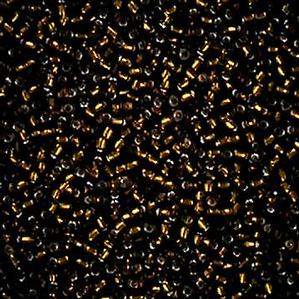 G7J-295  11/0 Seed Brown Silverlined