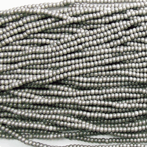 G7X-802 11/0 Seed Bead Battleship Gray Supra Pearl